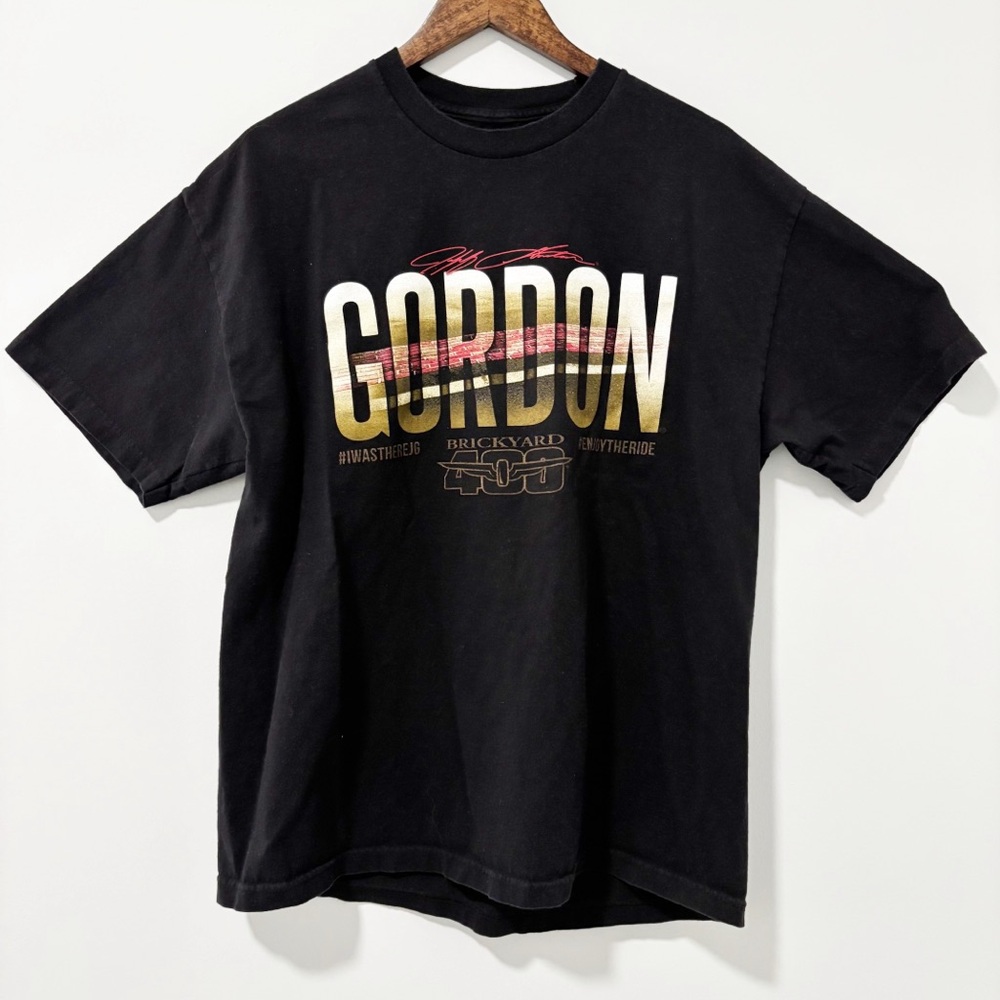 Jeff Gordon Brickyard‎ 400 Mens Cotton Black Shirt Size XL Hendrick Motorsports